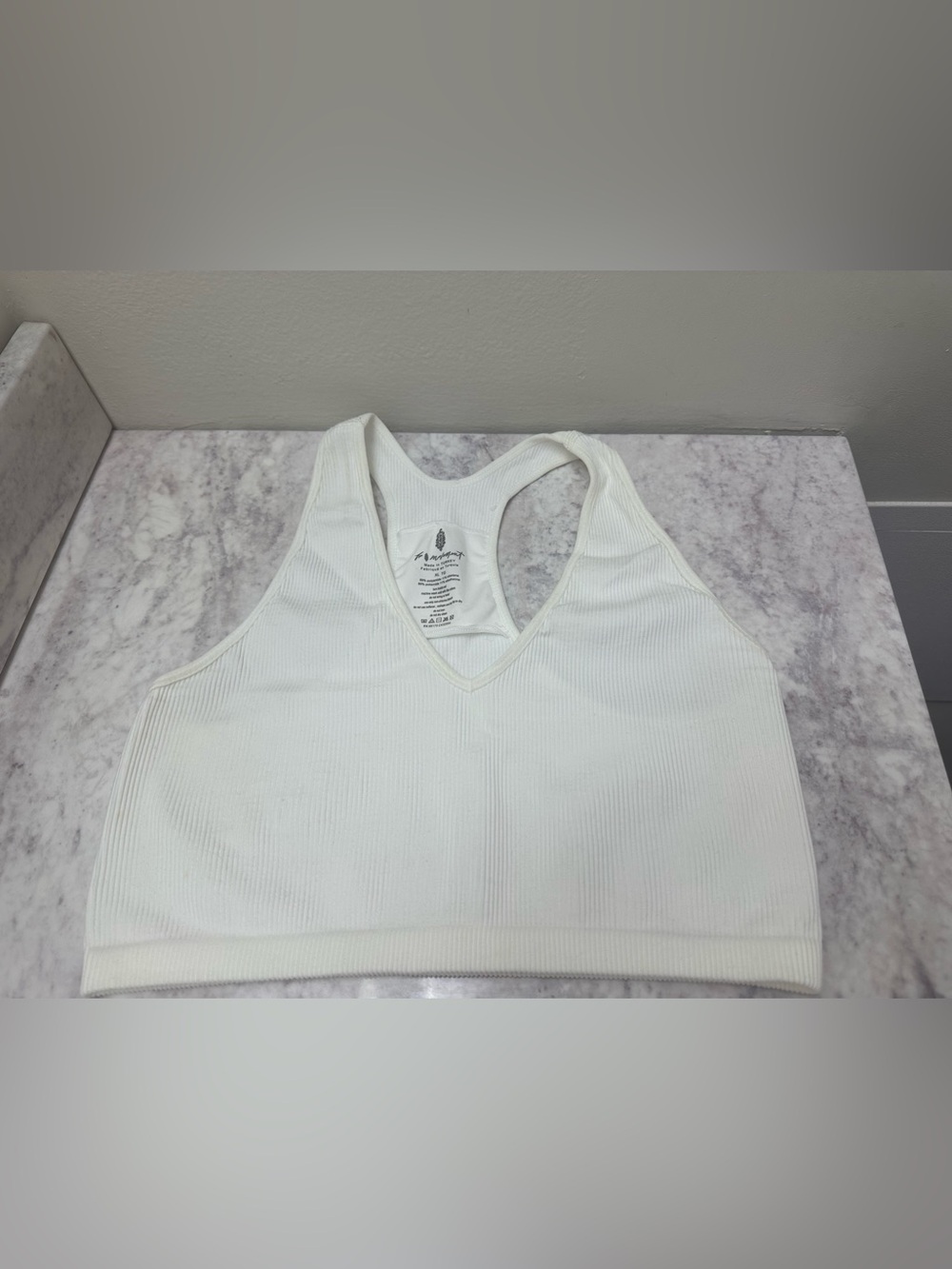 Free People Movement Free Throw Crop Tank White
